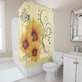 Para Box Cortina de chá girassol