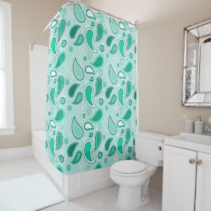 Para Box cortina de chá paisley verde