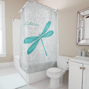Para Box Cortina de Chá Personalizada da Dragonfly Teal