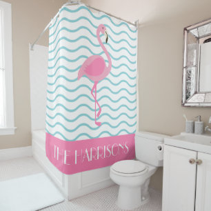 Para Box Cortina de Chá Personalizada Flamingo Rosa