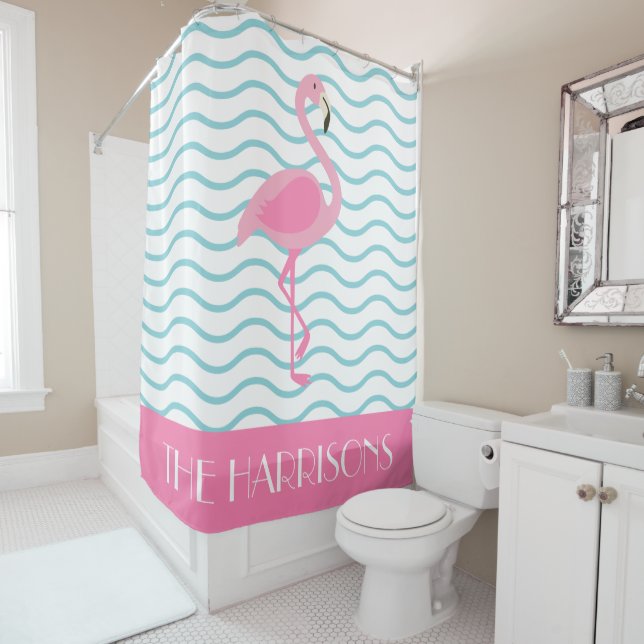 Para Box Cortina de Chá Personalizada Flamingo Rosa (In Situ)