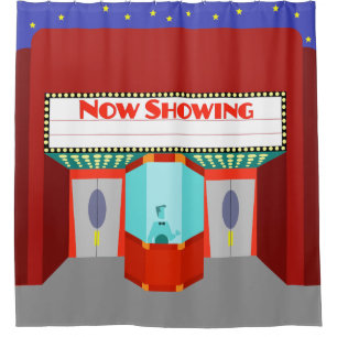 Para Box Cortina de chá retro do cinema
