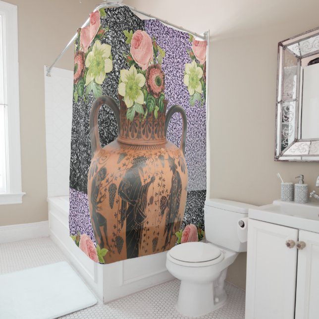 Para Box Cortina de chá rosa vaso floral (In Situ)