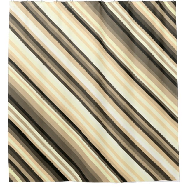 Para Box Cortina de Chá Stripey Sepia (Frente)