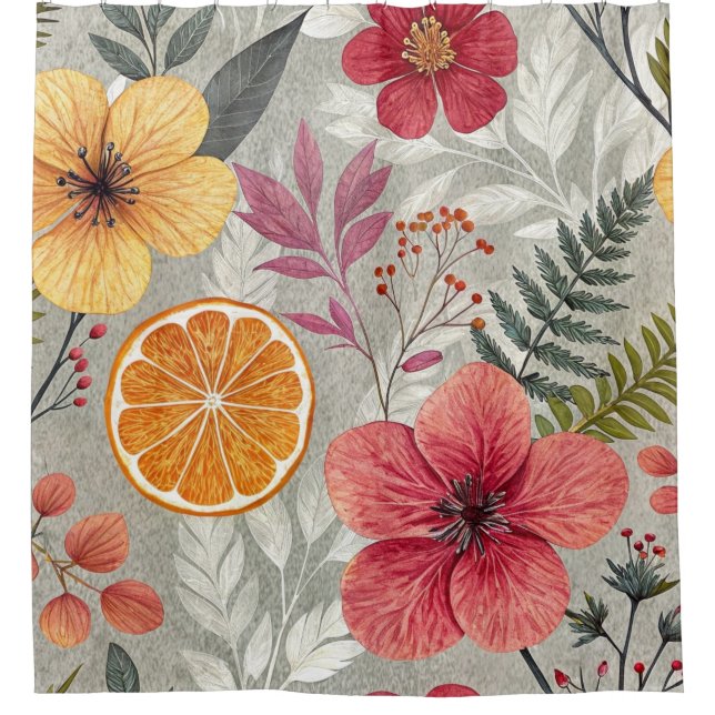 Para Box Cortina de Chá Tropical Floral e Citrus (Frente)