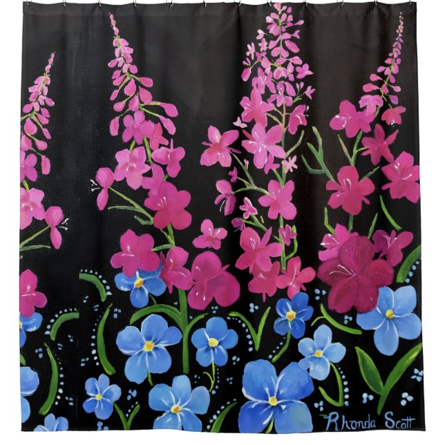 Para Box cortina de chuveiro Alaskan Exuberance Fireweed (Frente)