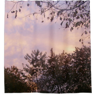 Para Box Cortina de chuveiro Beauty of the Dusk com forro