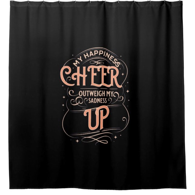 PARA BOX CORTINA DE CHUVEIRO DE DECORAÇÃO DE CASA FELICIDAD (Frente)