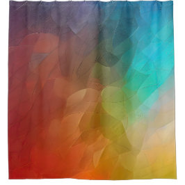 Para Box Cortina de chuveiro de fluxo de cores abstratas