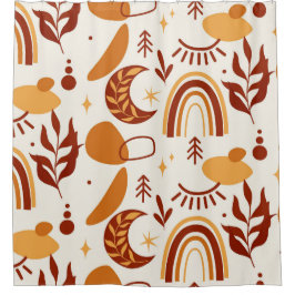 Para Box Cortina de chuveiro geométrica abstrata boêmia