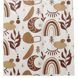 Para Box Cortina de chuveiro geométrica abstrata boêmia