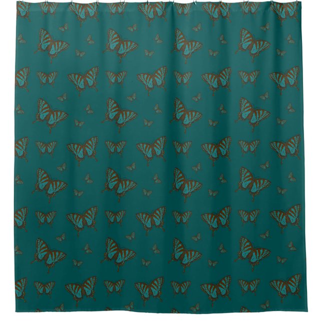 Para Box Cortina de Chuveiro Native Swallowtail (Frente)