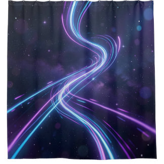 Para Box Cortina de Chuveiro Neon Current – Arte de Luz Neo