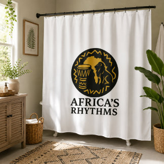 Para Box Cortina de Chuveiro Tambor Leão Africano Elegante