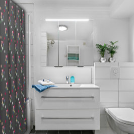 Para Box Cortina de cinzas moderna de cor geométrica