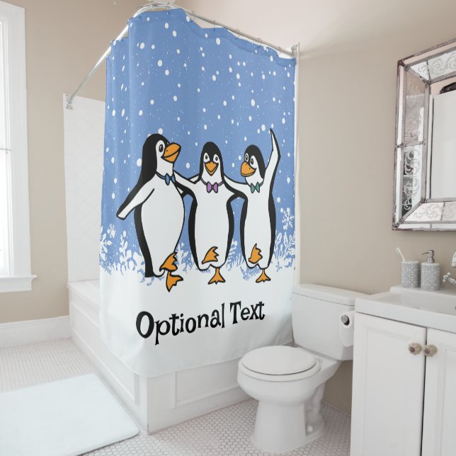 Para Box Cortina Design de Chá de Pinguins Dançantes (In Situ)