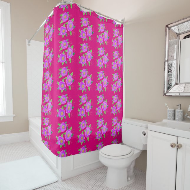 Para Box Cortina Flor Rosa Fuchsia (In Situ)