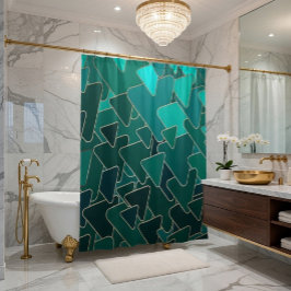 Para Box Cortina geométrica de chá e Chá Dourado