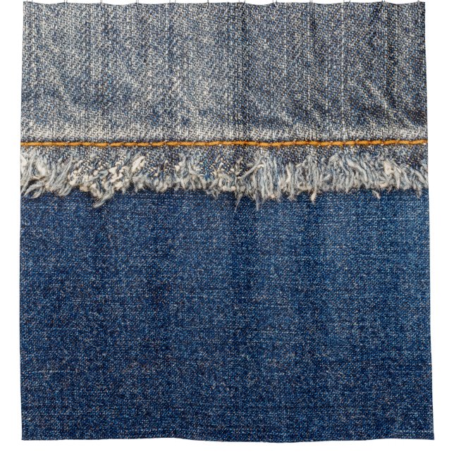 Para Box Cortina Laranja, Patch Duplo De Denim. (Frente)