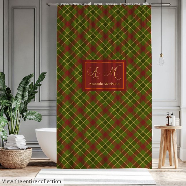 Para Box Cortina Personalizada Xadrez de Outono Rústico Far (Rustic Fall Tartan Curtain Personalized Farmhouse Style)