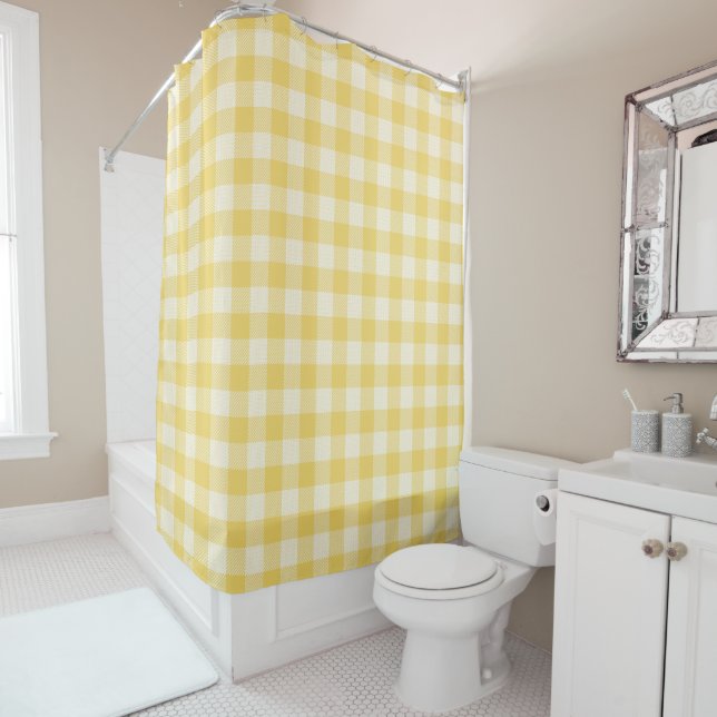 Para Box Cortina Xadrez Gingham Amarela (In Situ)