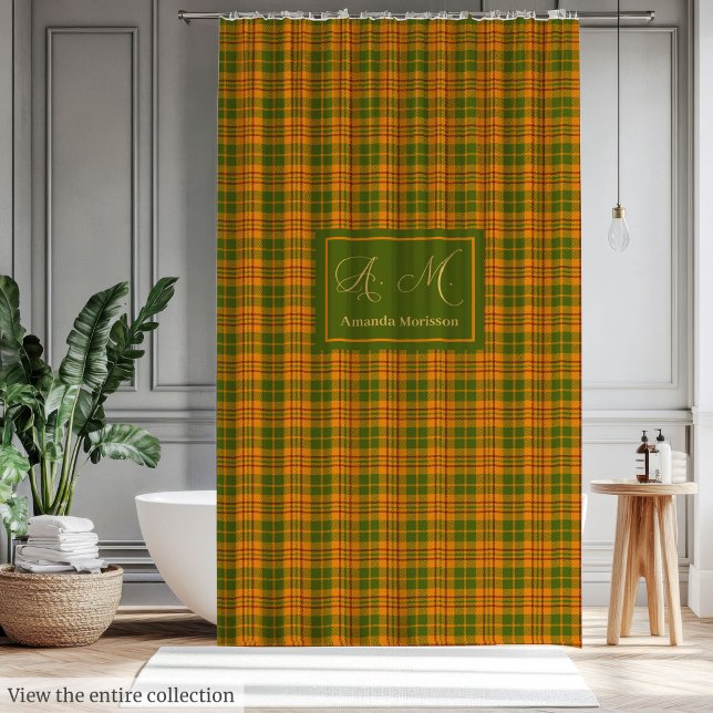 Para Box Cortina Xadrez Outonal Aconchegante Personalizada  (Cozy Fall Plaid Curtain Personalized Farmhouse Accent)