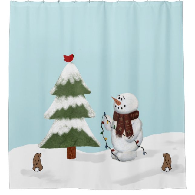 Para Box Decorando A Cortina De Chá De Neve (Frente)