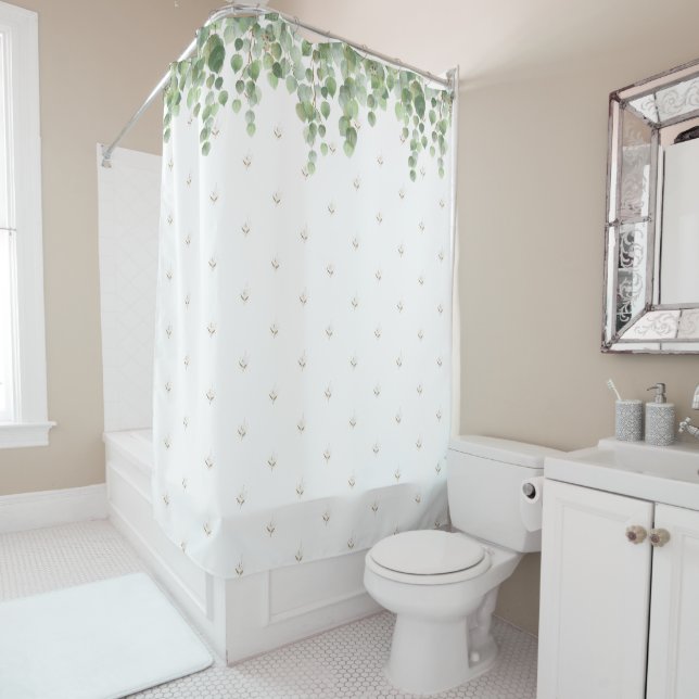 Para Box Eucalyptus Botanical Floral Serene Chá Cortina (In Situ)