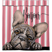 Fabuloso Chá francês Bulldog Cortina
