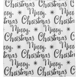 Para Box Feliz Natal Cortina de Banheiro