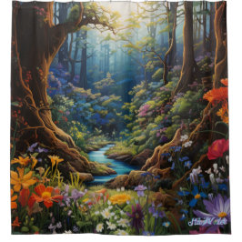 Para Box flores a aquarela com Chá por pôr do sol Cortina