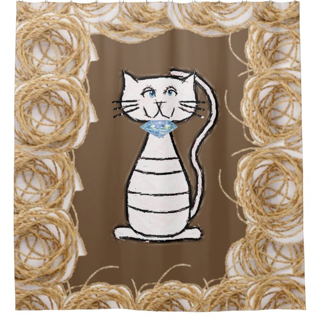 Para Box Gato de Cortina de chá (Frente)