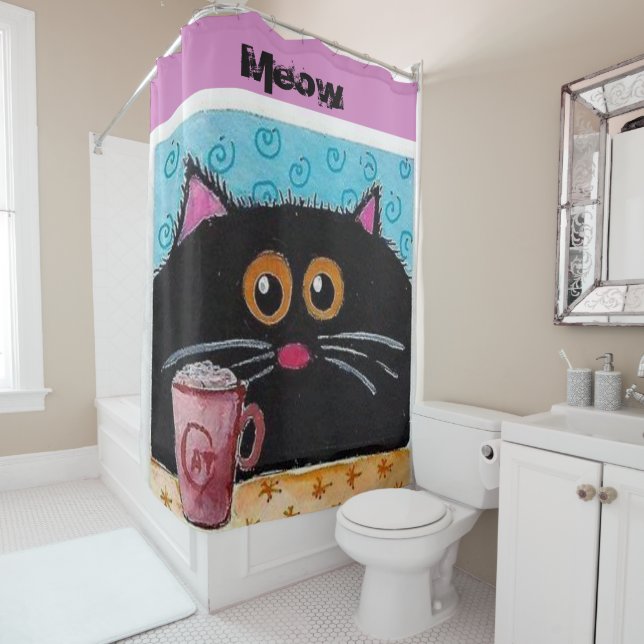 Para Box Gato Whimsical de Cortina de chá (In Situ)