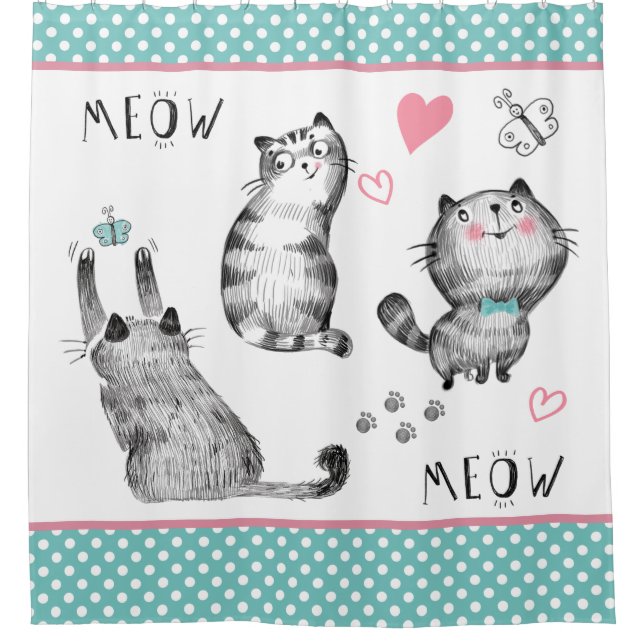 Para Box Gatos Cuxos, Borboletas Chá Cortina (Frente)