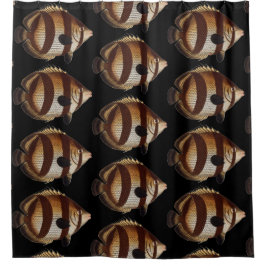 Para Box Grande Cortina de Chá Negro de Peixe