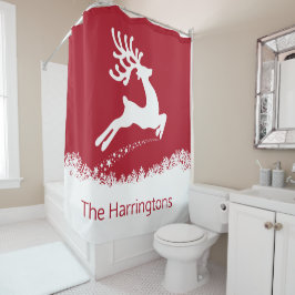 Para Box Jumping Reindet nome personalizado cortina do chá