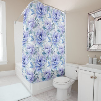 Para Box Lavanda, Cortina de Chá Floral Azul