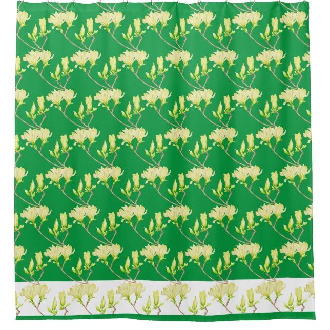 Para Box Magnólias Amarelas numa Cortina de Banho (Frente)