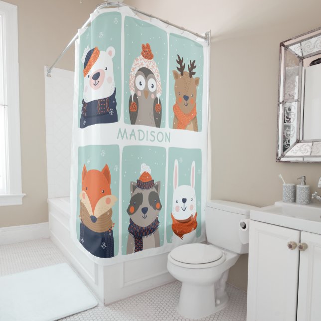 Para Box Nome personalizado Cortina de chá dos animais de i (In Situ)