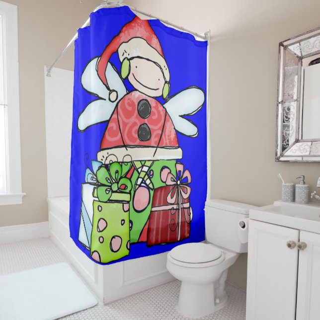 Para Box Papais noeis Chá de Natal Cortina Azul (In Situ)