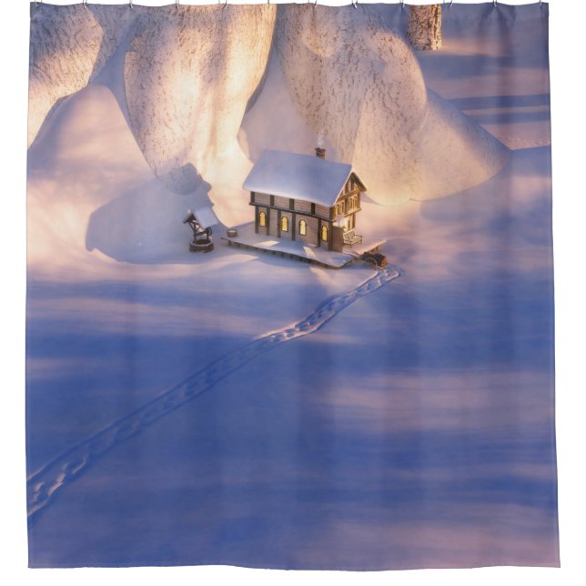 Para Box Pequena Casa na Cortina de Chás de Neve (Frente)