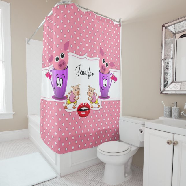 Para Box Polkadot da Cortina de chá Rosa (In Situ)