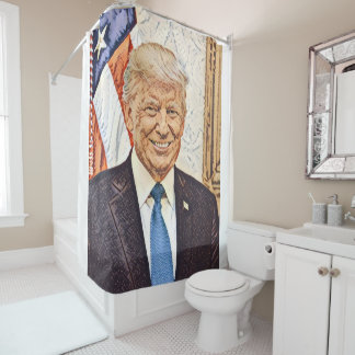 Para Box Presidente Donald Trump Art Chá Cortina