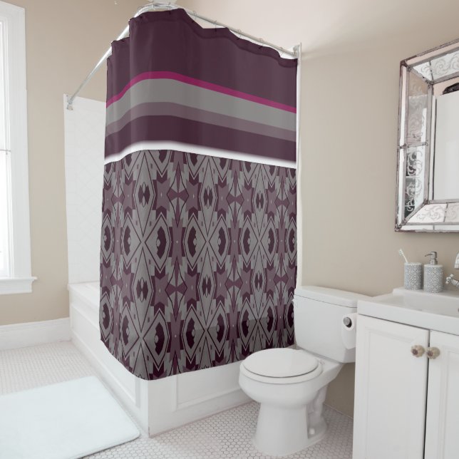 Para Box Regal Plum Echoes: Cortina de Chá Padrão Moderna (In Situ)