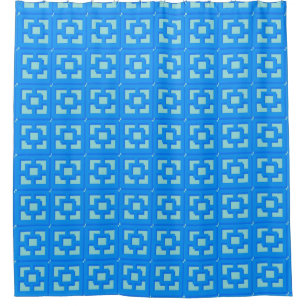 Para Box Retro Jet Set Blue Trellis Chá Cortina