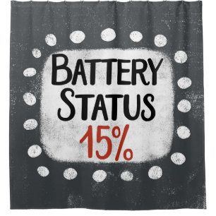 Para Box Status da Bateria 15% Cortina do Chá