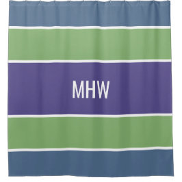 Para Box Stripes Cortina de chá monograma personalizada pad