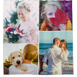 Para Box Sua Cortina de Chá de Quadros Arredondados com 4 F