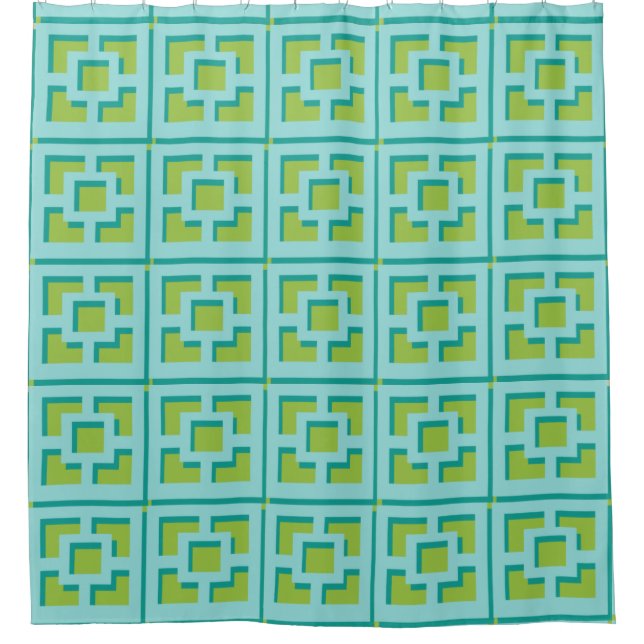 Para Box Turquesa Retroativa e Cortina de Chá de Trellis Ve (Frente)