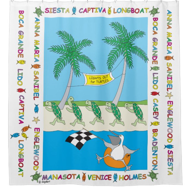 Para Box Turtle Beaches Chá Cortina (Frente)